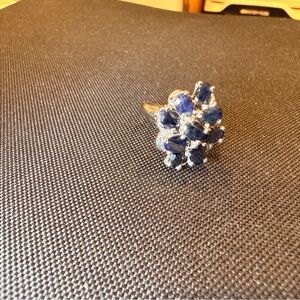Blue Gemstone Cluster Ring
Silver Gold Plated (925) 6gr